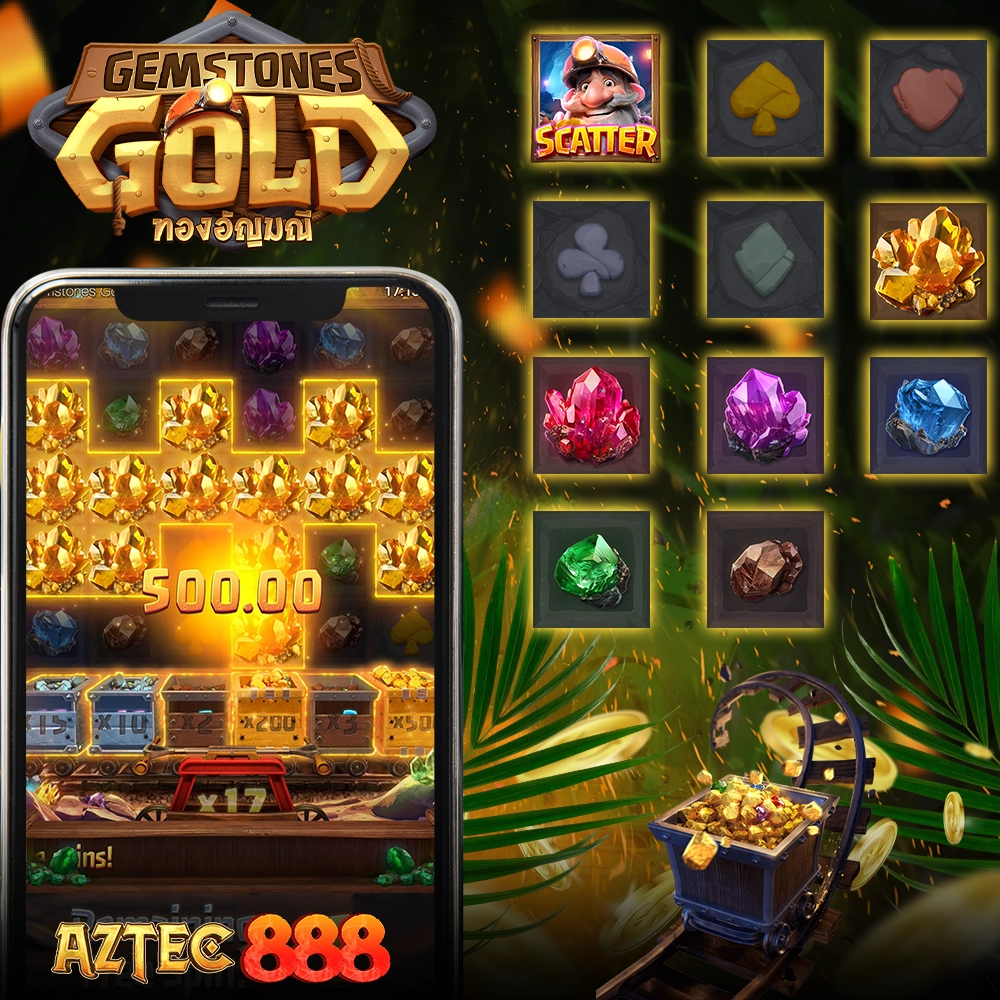 Gemstones Gold aztec 888